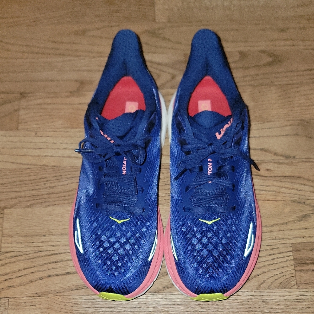 Hoka Women's Navy and Coral Athletic Shoes